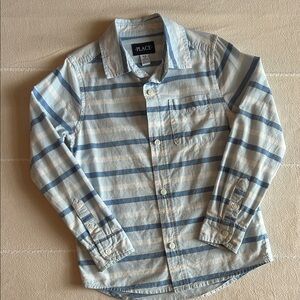 Place Casual Shirt with Blue and White Stripes